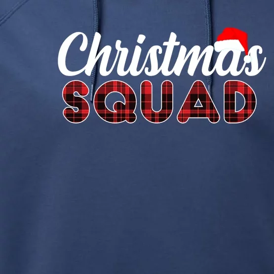 Christmas Squad Plaid Santa Performance Fleece Hoodie