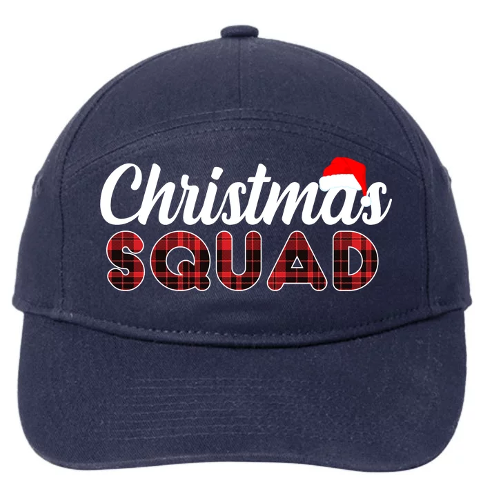 Christmas Squad Plaid Santa 7-Panel Snapback Hat