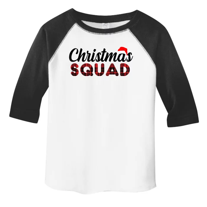 Christmas Squad Plaid Santa Toddler Fine Jersey T-Shirt