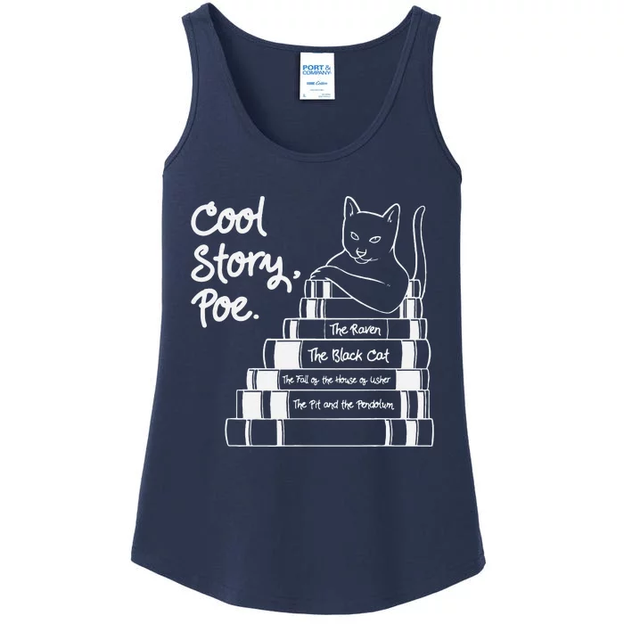 Cool Story Poe Black Cat Edgar Allan Poe Ladies Essential Tank