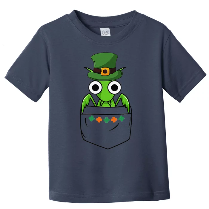 Cute Saint Patrick's Day Ant With Green Hat In Pocket Toddler T-Shirt