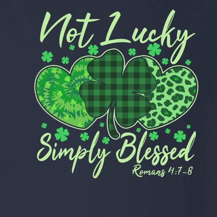 Cute St. Patrick's Day Not Lucky Simply Blessed Romans 4: 78 Toddler Long Sleeve Shirt