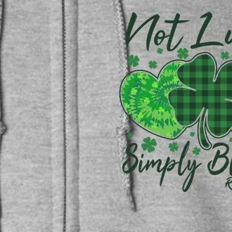 Cute St. Patrick's Day Not Lucky Simply Blessed Romans 4: 78 Full Zip Hoodie