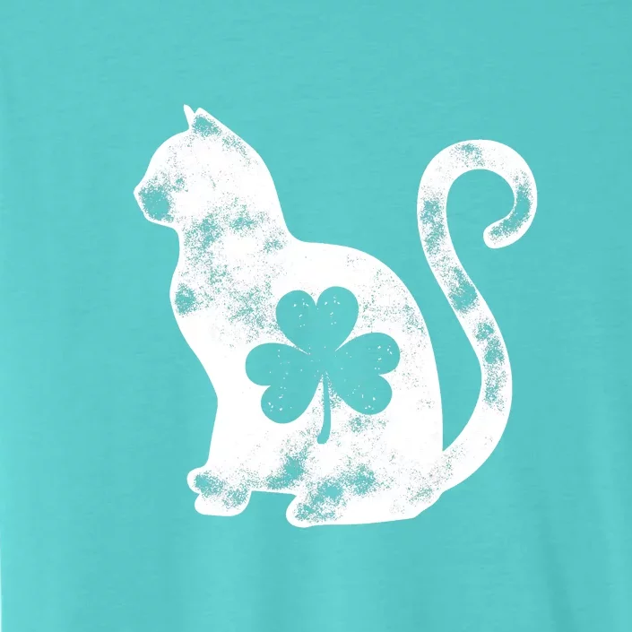 Cat St Patricks Cattys Catricks Day Girl Women Shamrock ChromaSoft Performance T-Shirt