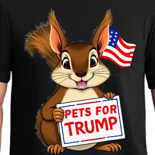 Cute Squirrel Pets For Trump Funny Pajama Set