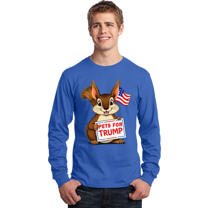 Cute Squirrel Pets For Trump Funny Long Sleeve Shirt