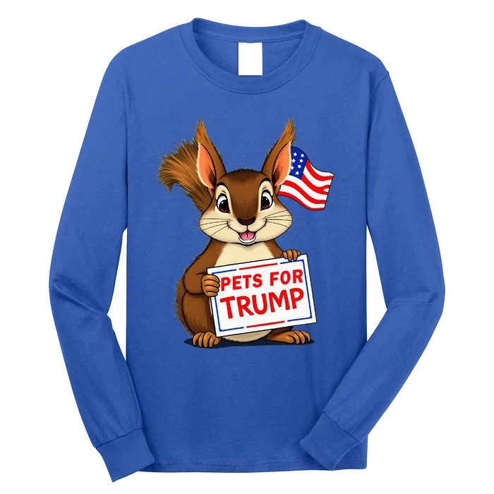 Cute Squirrel Pets For Trump Funny Long Sleeve Shirt