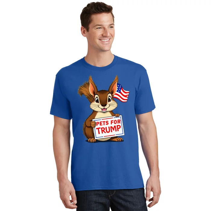 Cute Squirrel Pets For Trump Funny T-Shirt