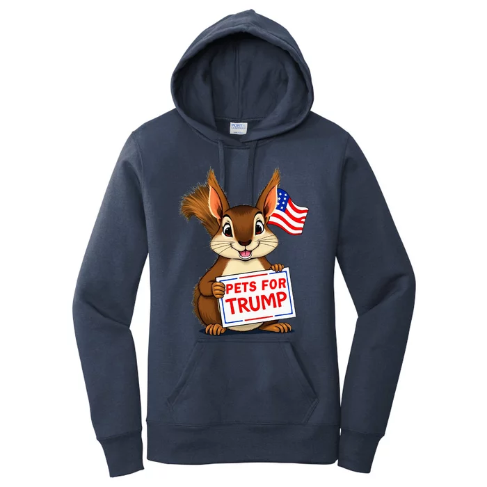 Cute Squirrel Pets For Trump Funny Women's Pullover Hoodie