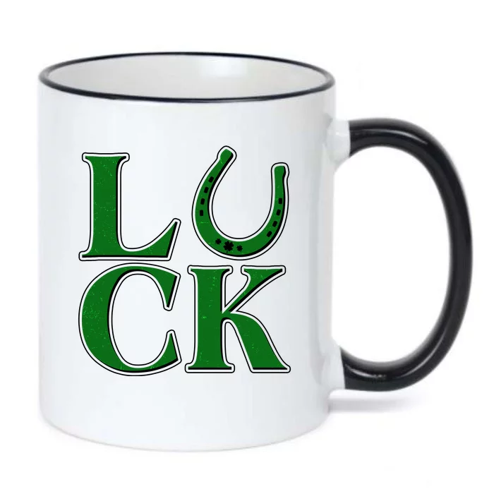 Cool St Patrick's Day Luck Lucky Horseshoe Black Color Changing Mug