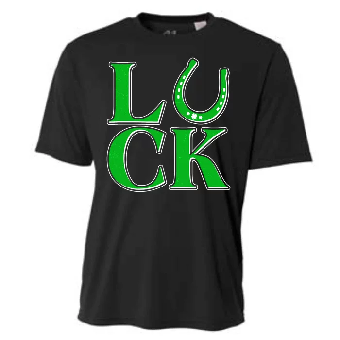 Cool St Patrick's Day Luck Lucky Horseshoe Cooling Performance Crew T-Shirt