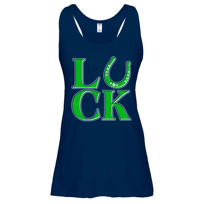 Cool St Patrick's Day Luck Lucky Horseshoe Ladies Essential Flowy Tank