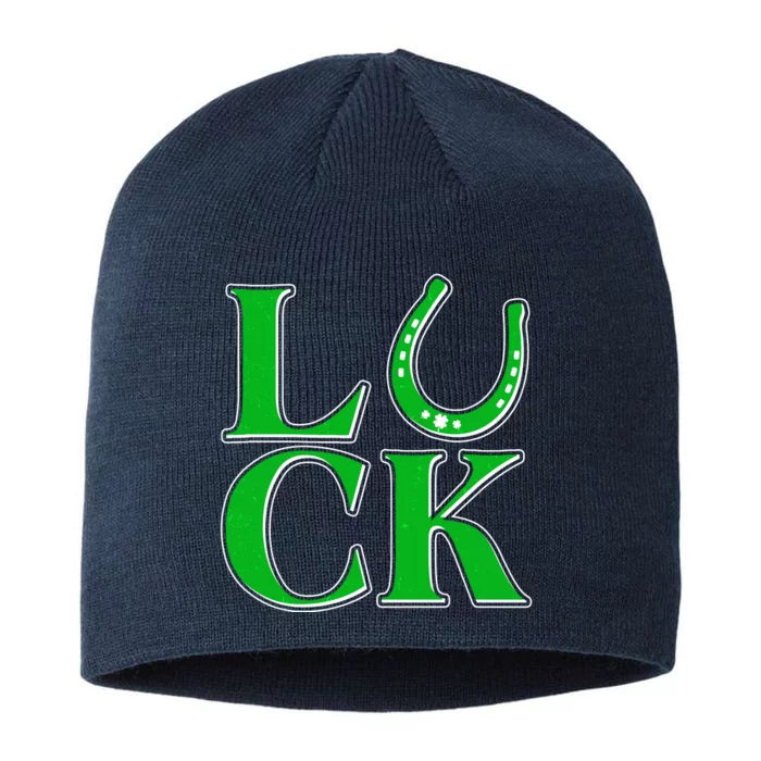 Cool St Patrick's Day Luck Lucky Horseshoe 8 1/2in Sustainable Knit Beanie