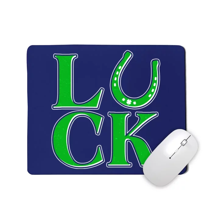 Cool St Patrick's Day Luck Lucky Horseshoe Mousepad