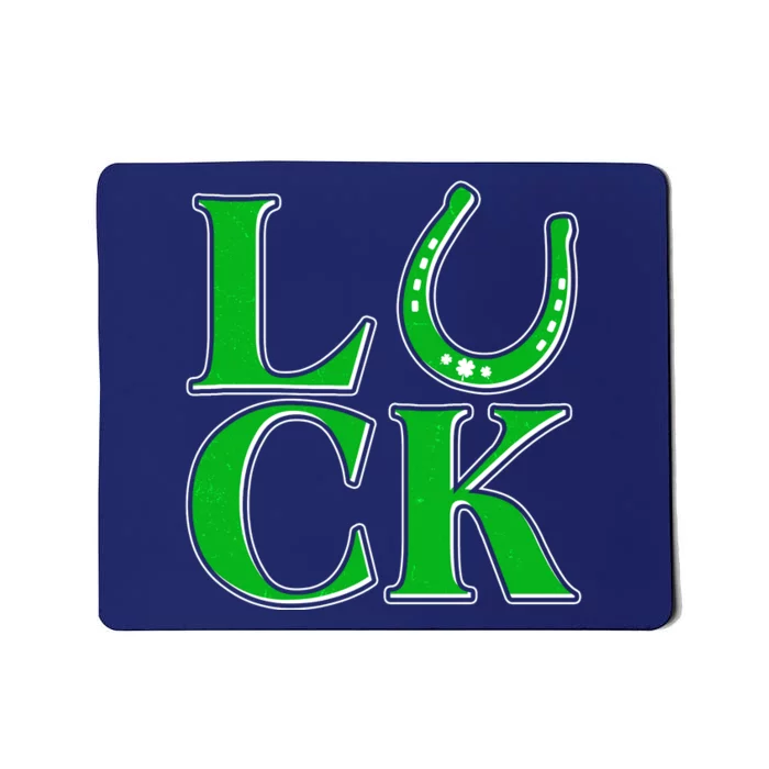 Cool St Patrick's Day Luck Lucky Horseshoe Mousepad