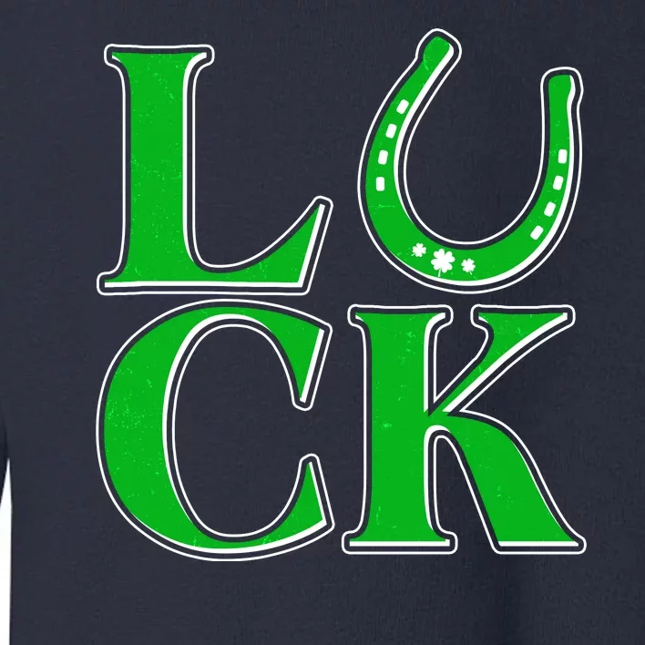 Cool St Patrick's Day Luck Lucky Horseshoe Toddler Sweatshirt