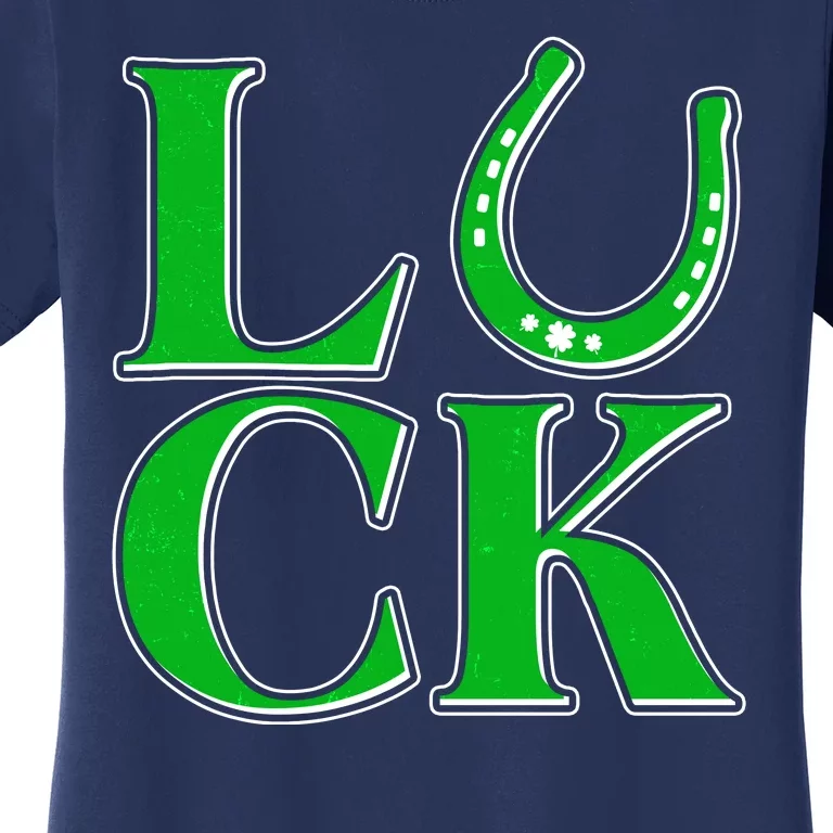 Cool St Patrick's Day Luck Lucky Horseshoe Women's T-Shirt