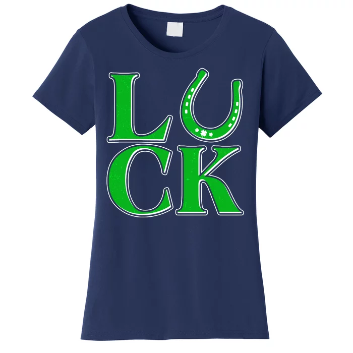 Cool St Patrick's Day Luck Lucky Horseshoe Women's T-Shirt