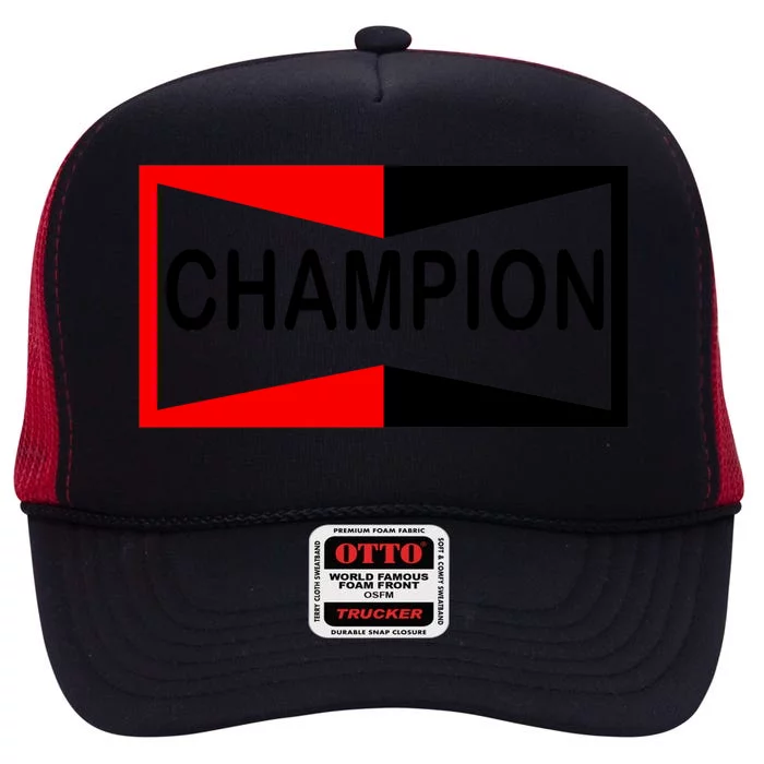 Champion Spark Plug High Crown Mesh Trucker Hat