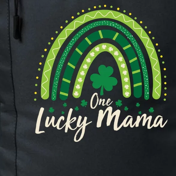 Cute St Patricks Day One Lucky Mama Green Shamrock Clover Rainbow Daily Commute Backpack