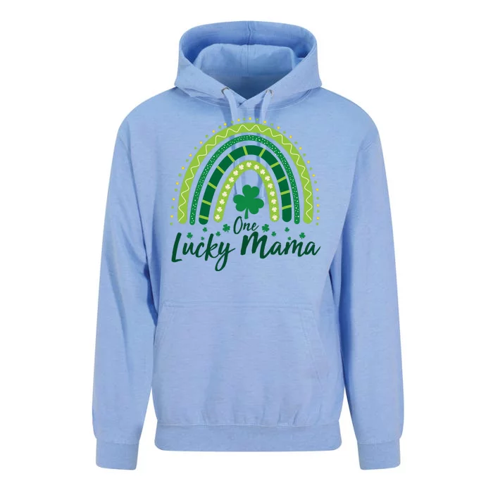 Cute St Patricks Day One Lucky Mama Green Shamrock Clover Rainbow Unisex Surf Hoodie