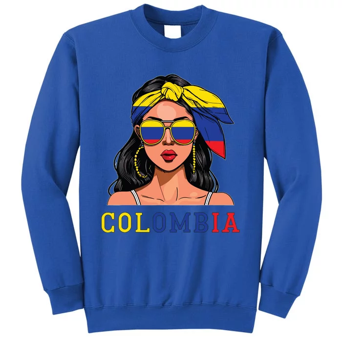 Colombianas Souvenirs Products Woman Flag Roots Colombia Tall Sweatshirt