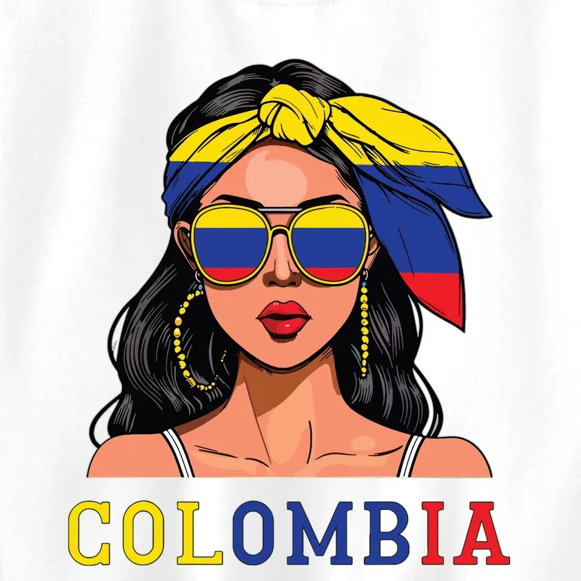 Colombianas Souvenirs Products Woman Flag Roots Colombia Kids Sweatshirt