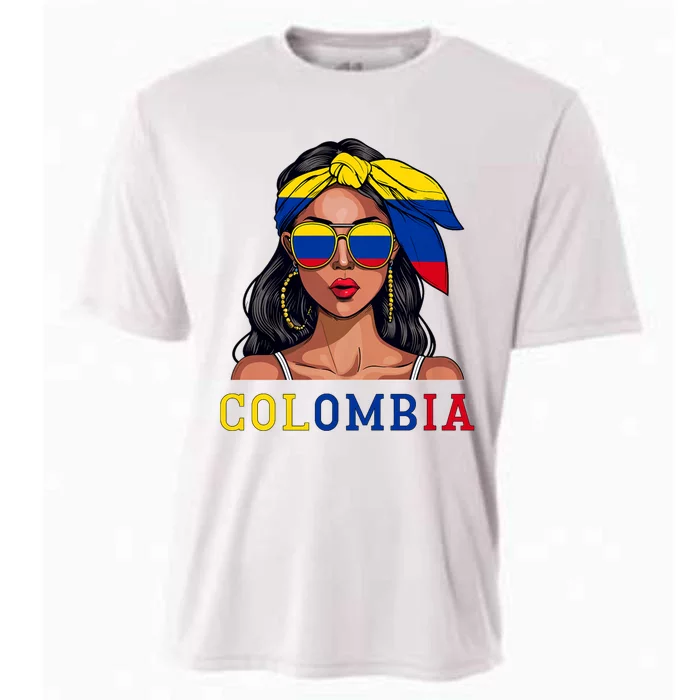 Colombianas Souvenirs Products Woman Flag Roots Colombia Cooling Performance Crew T-Shirt