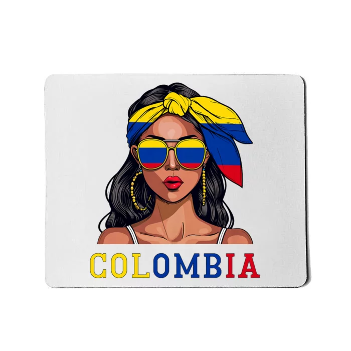 Colombianas Souvenirs Products Woman Flag Roots Colombia Mousepad