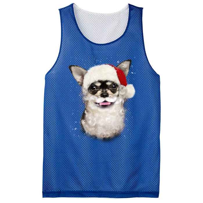 Chihuahua Santa Paws Gift Mesh Reversible Basketball Jersey Tank