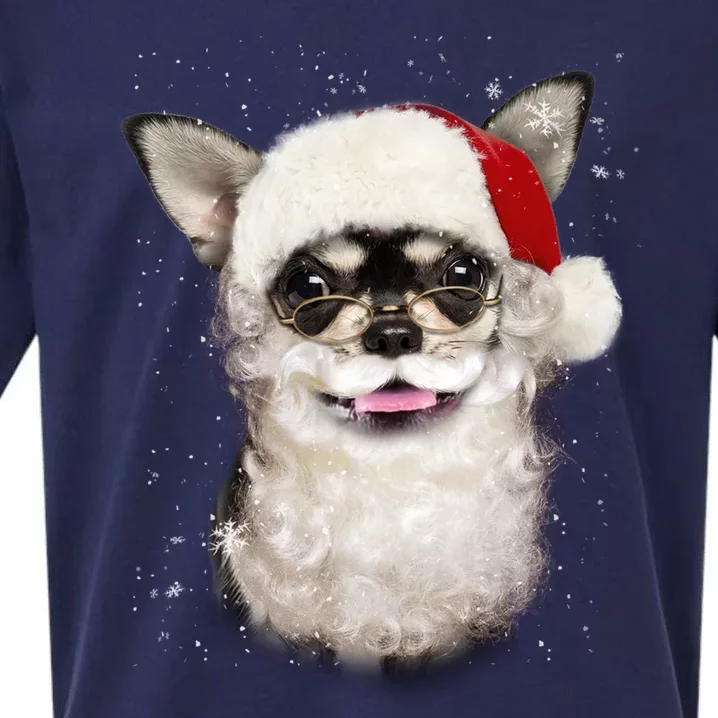 Chihuahua Santa Paws Gift Sueded Cloud Jersey T-Shirt