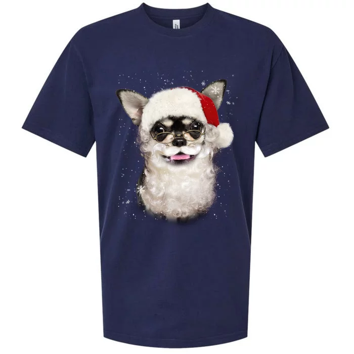 Chihuahua Santa Paws Gift Sueded Cloud Jersey T-Shirt