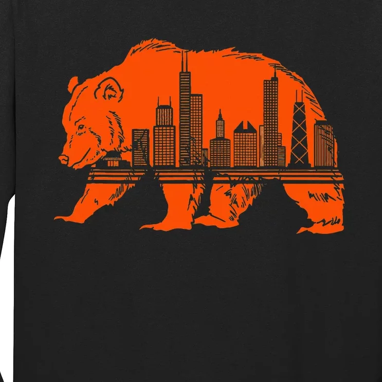 Chicago Skyline Pride Celebrate Illinois Downtown Long Sleeve Shirt