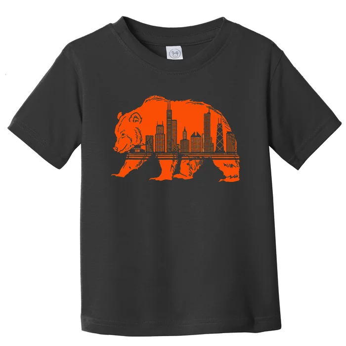 Chicago Skyline Pride Celebrate Illinois Downtown Toddler T-Shirt