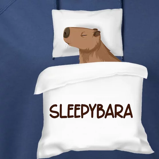 Capybara Sleep Pajamas Nightgown Sleepybara Rodents Performance Fleece Hoodie