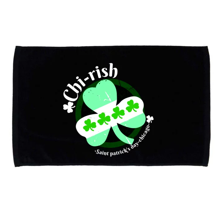 ChiRish St. Patrick's Day Chicago Irish Clover Microfiber Hand Towel