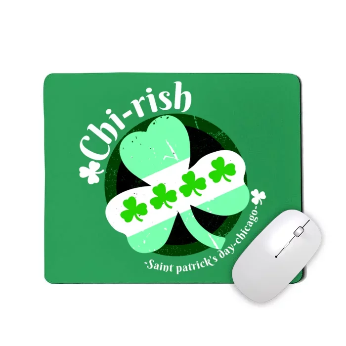 ChiRish St. Patrick's Day Chicago Irish Clover Mousepad