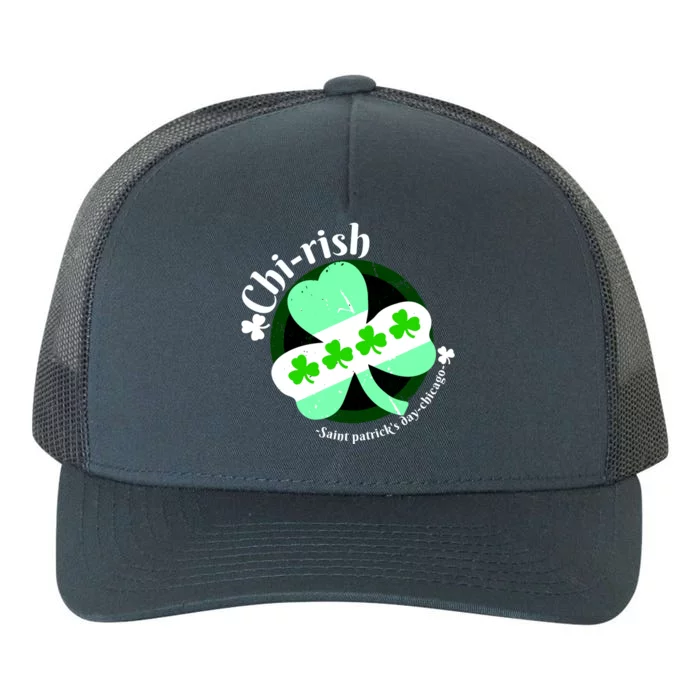 ChiRish St. Patrick's Day Chicago Irish Clover Yupoong Adult 5-Panel Trucker Hat