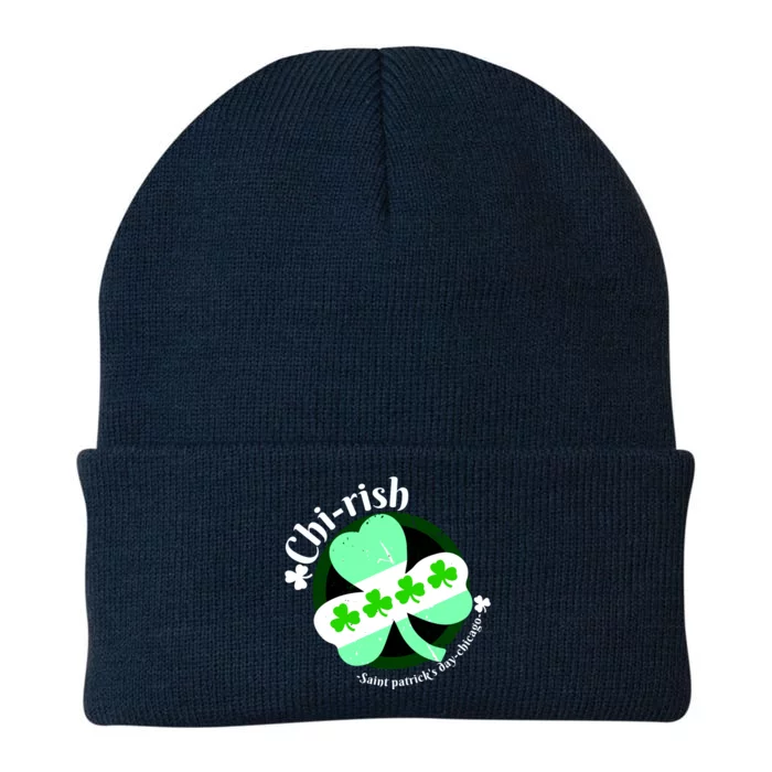 ChiRish St. Patrick's Day Chicago Irish Clover Knit Cap Winter Beanie