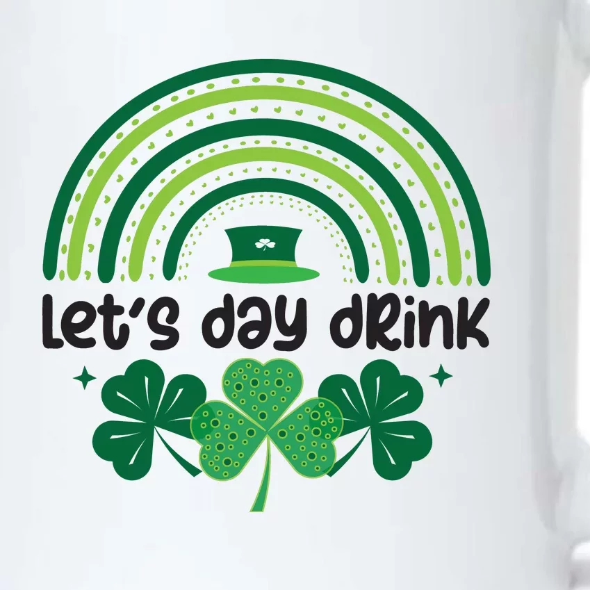 Cute St Patricks Day Lets Day Drink Green Shamrock Black Color Changing Mug