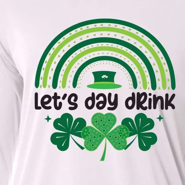 Cute St Patricks Day Lets Day Drink Green Shamrock Cooling Performance Long Sleeve Crew