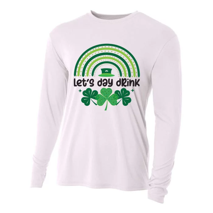 Cute St Patricks Day Lets Day Drink Green Shamrock Cooling Performance Long Sleeve Crew