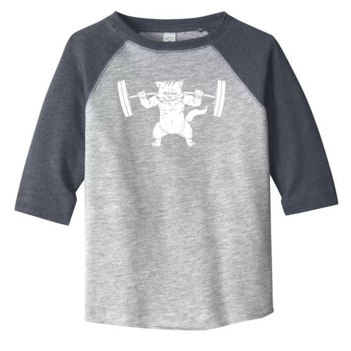 Cat Squat Powerlifting Cool Toddler Fine Jersey T-Shirt