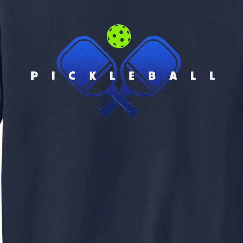 Cool Stylized Pickleball With Paddles And Ball Pickleball Tall Sweatshirt