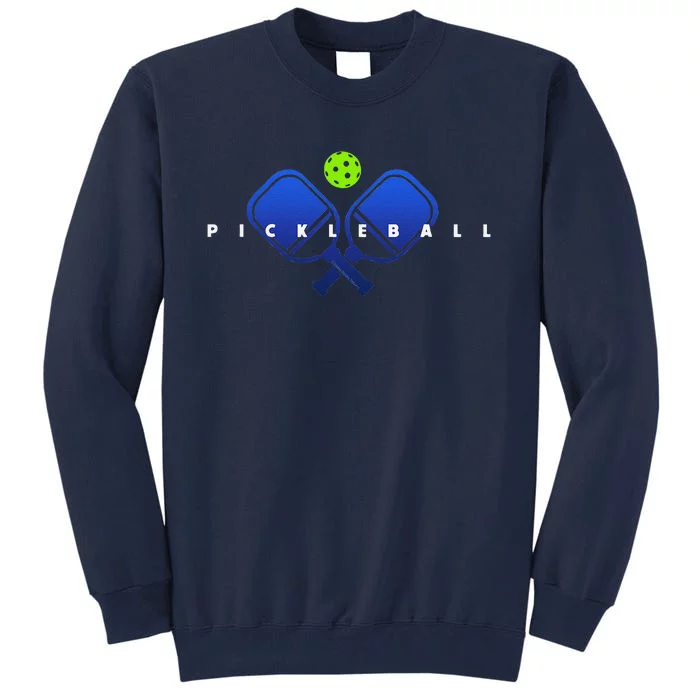 Cool Stylized Pickleball With Paddles And Ball Pickleball Tall Sweatshirt