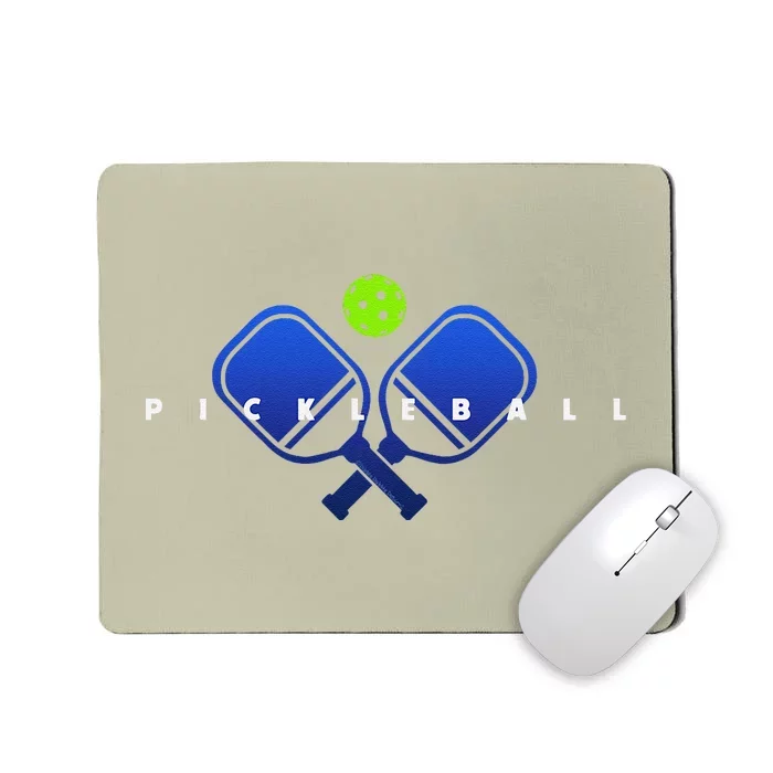 Cool Stylized Pickleball With Paddles And Ball Pickleball Mousepad