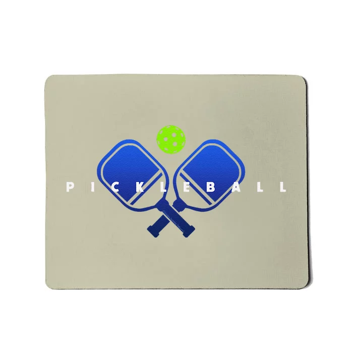 Cool Stylized Pickleball With Paddles And Ball Pickleball Mousepad