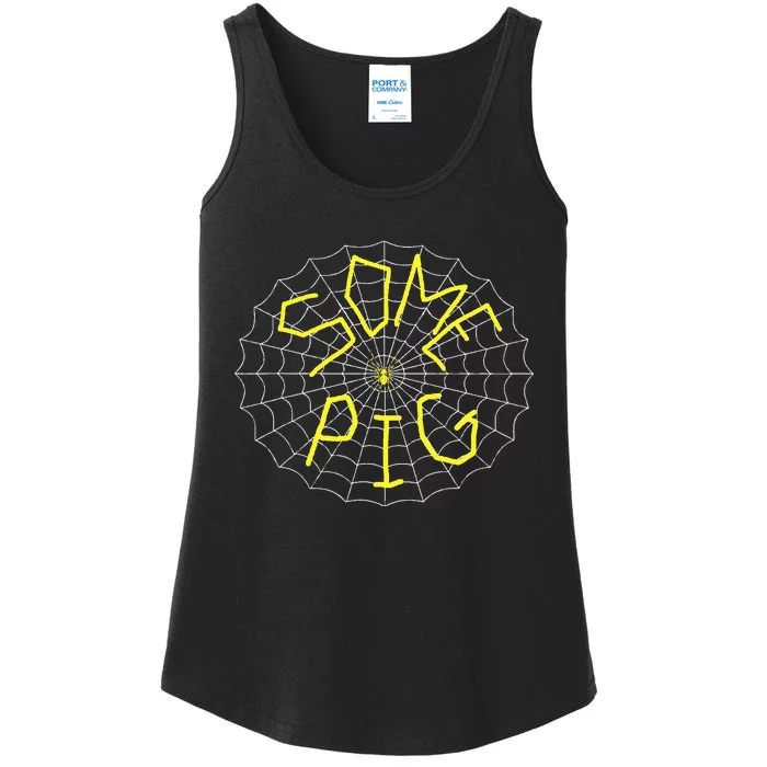 Charlotte's Some Pig Spider Web Ladies Essential Tank