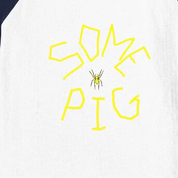 Charlotte's Some Pig Spider Web Baseball Sleeve Shirt