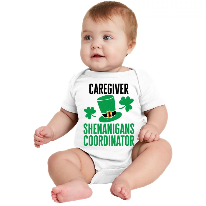 Caregiver St. Patricks Day Shenanigans Coordinator Premium Baby Bodysuit